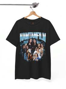 GL Series Best Actresses T1S1Hirt Film Namtan Tipnaree RacH1anun Thai Drama Couple T1EE GL Fan Gift EyeC1Aching Graphic S1Hirt. - 黑色 - 查看 1