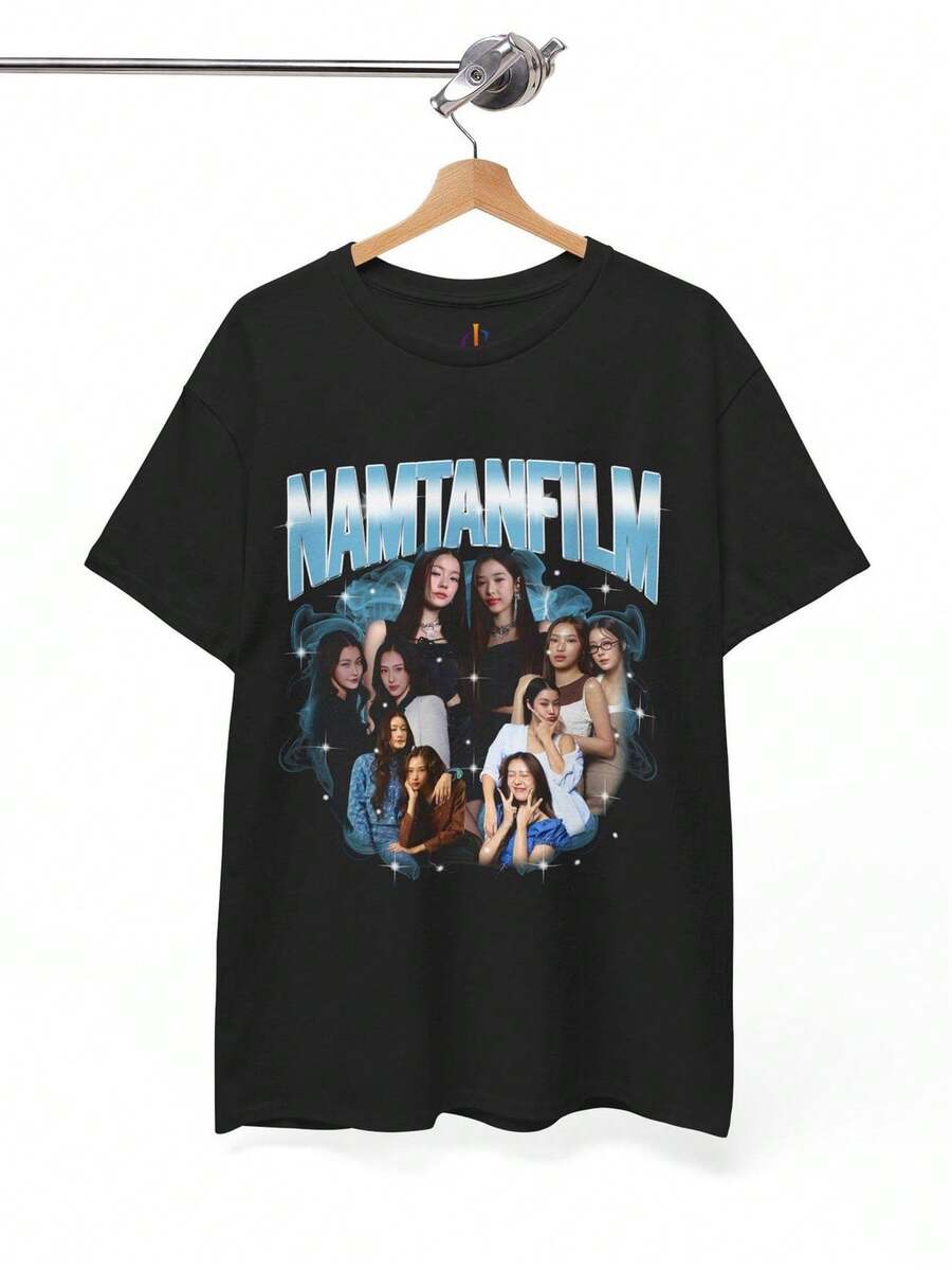 GL Series Best Actresses T1S1Hirt Film Namtan Tipnaree RacH1anun Thai Drama Couple T1EE GL Fan Gift EyeC1Aching Graphic S1Hirt. - 黑色 - 查看 1