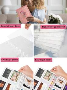 ألبوم صور بطاقات K-Pop، 2x3 بوصة، حامل بطاقات الصور، ألبوم مجموعة بطاقات الأيدول A5 DIY، أنمي، ألبوم صور، كتاب تخزين البطاقات، مع 20 صفحة داخلية قابلة للإزالة، 80 جيب، مناسب لكاميرا Fujifilm Mini، ذكريات العائلة والذكرى السنوية والسفر - متعدد الألوان - مشاهدة 4