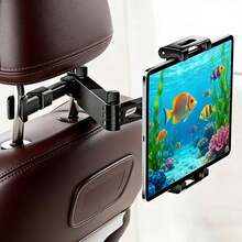 Giá đỡ điện thoại/máy tính bảng gắn trên tựa đầu ghế sau ô tô, xoay 360°, có thể điều chỉnh, phù hợp với các thiết bị từ 4.7-12.9 inch, độ ổn định cao, phụ kiện ô tô khi đi du lịch. - Nhiều màu - Xem 3