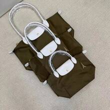 Long Tower Tote Bag (Small, Medium, Large) - Waterproof Nylon Handbag, Shoulder Bag, Crossbody Bag - New Arrival, Versatile Commuting - Khaki Green - View 2