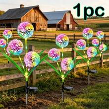 3pcs Solar Powered Dandelion LED String Lights, Yard Garden Decor Lights, Outdoor Lawn Landscape Ground Stake Lights, Color/Warm Light Options, Solar Powered Dandelion Suitable For Yard, Landscape, Path, Lawn, Trail Solar Decor - 3-head Solar-powered Dandelion - View 10