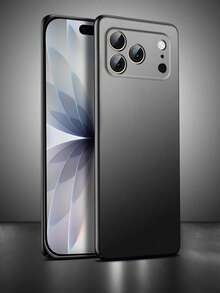 Luxury Matte Rock Sand Texture Hard PC Case, Simple Shockproof Anti-Fingerprint Ultra Thin Slim Back Cover For IPhone 11 12 13 14 15PLUS 16Pro 17 Pro Max - Black - View 10