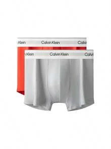 カルバンクライン Calvin Klein NB4391 メンズ ボクサーパンツ 吸湿速乾 通気性抜群 消臭 柔らか肌触り 立体裁断 軽量 通勤 スポーツ 日常使い - 赤と灰色 - チェックする 5