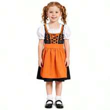 4-Color Beer Theme Dress For Girls, Children Party Performance Dress, School Activities, Festival Stage Show, Cute Costume - Multicolor - View 4