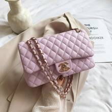 High-End Bag 2026 New Model,  Quilted Chain Bag, Popular Women's Bag, Elegant Designer Shoulder And Crossbody Bag - Màu tím - Xem 2