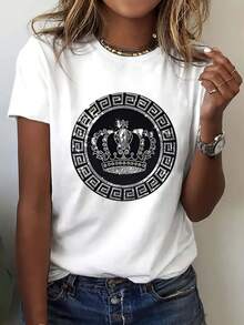 Dam-T-shirts - Vitt - Visa 1