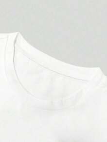 Camiseta casual de mujer de manga corta con cuello redondo, estampado de bloques de color y rayas en forma de corazón, estilo fresco de verano - Multicolor 3 - Ver 3