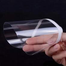 50/100 piezas Protector facial transparente desechable, máscara protectora para microblading, salón de belleza, spa, peluquería - transparente - Ver 5