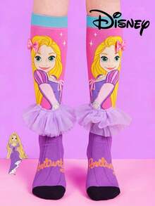 Vớ dài quá đầu gối hình Công chúa Disney 3D dễ thương, quà tặng chất lượng cao, đồ dùng cần thiết cho mùa tựu trường, vớ dài đến bắp chân thời trang hình Công chúa Disney dành cho các fan nhí. - Nhiều màu - Xem 6