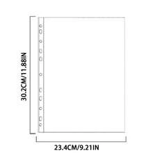 A4 塑膠打孔資料夾 半透明文件保護套 A4 塑膠袋 A4 活頁夾 塑膠文件袋 打孔 100入/包 - 套裝 - 查看 3