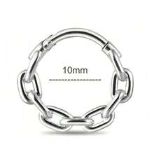 Khuyên mũi 16G bằng thép không gỉ 316L, khuyên xỏ lỗ mũi Daith, không gây dị ứng, mạ vàng 18K, trang sức xỏ khuyên cơ thể, khuyên mũi cho nữ. - xích - Xem 13