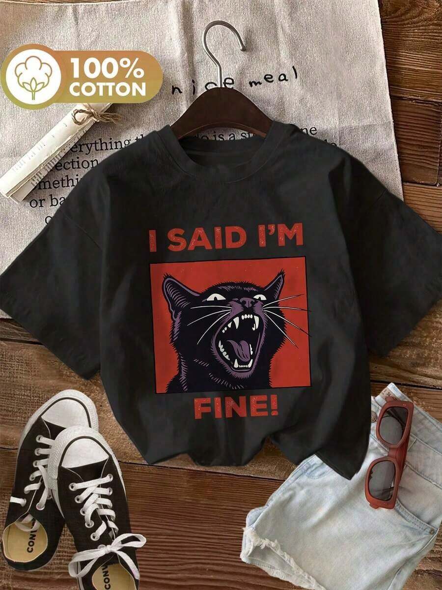 Camiseta con Estampado Gráfico, Manga Corta, Cuello Redondo, Top Casual para Verano y Primavera, Ropa de Mujer, Adecuada como regalo. playera de mujer. blusas>elegantes. boho chic,Top de mujer suave, transpirable y cómodo, ideal para primavera, verano y otoño, perfecto para vacaciones, viajes y uso diario. Adecuado como regalo.playera de mujer.blusas>elegante.boho chic,Top de mujer suave, transpirable y cómodo, ideal para primavera, verano y otoño, perfecto para vacaciones, viajes y uso diario. - Negro - Ver 1