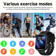 Đồng hồ thông minh unisex nâng cấp năm 2026, hỗ trợ nhắc nhở thông báo, theo dõi sức khỏe, nhiều chế độ thể thao, mặt đồng hồ tùy chỉnh, đa ngôn ngữ, phát nhạc, tương thích với iOS và Android. Thích hợp làm quà tặng tốt nhất cho Lễ Phục Sinh, Ngày của Cha và Ngày của Mẹ. Màn hình 1.83 inch, phù hợp cho nam, nữ và các cặp đôi. - Xem 3