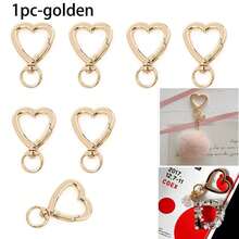 1/8 Pcs Swivel Lobster Claw Clasps Hardware Accessories Rotating Dog Buckle Metal Spring Key Chain Hook Clasps For Handbag DIY Bags Key Rings And Jewelry Making Findings (Z-Heart-Gold) - Multicolor - View 10