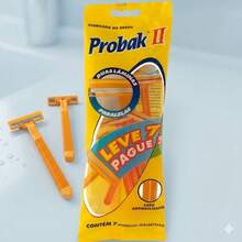 Probak II Barbeador Descartável com 7 unidades - Amarelo - Visão 2