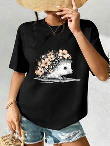 Women T-Shirts - Black - View 2