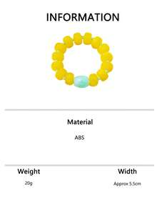 Set de 3 piezas de pulseras de cuentas de colores caramelo de verano, pulseras apilables de estilo elegante y único para vacaciones, conjunto de pulseras versátiles y de uso diario de moda para mujeres - pulsera de cuentas - Ver 9