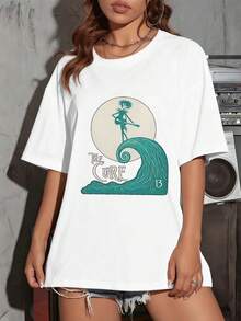 Dam-T-shirts - Vitt - Visa 1
