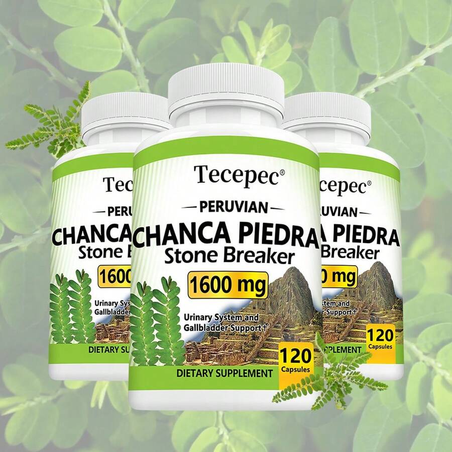 3 Bottles/360 Capsules Chanca Piedra Leaf - 1600 Mg Per Serving - Urinary Tract And Gallbladder Health Supplement- Suitable For Men And Women - 3瓶 - 查看 1