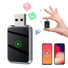 二合一无线CarPlay适配器，兼容车载信息娱乐系统，即插即用USB接口。可将有线CarPlay转换为无线CarPlay，提供稳定可靠、零延迟的性能。小巧便携。 - Q1J - 查看 8