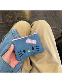 SANRIO Túi nhỏ thêu họa tiết chất lượng cao, đựng tiền xu, văn phòng phẩm, son môi, tai nghe, túi đựng đồ du lịch nhỏ gọn. - Nhiều màu - Xem 9