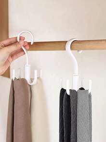 Móc xoay 360°, móc treo quần áo đa năng 4 càng, móc treo cà vạt 4 càng, giá đựng thắt lưng. - Nhiều màu - Xem 5