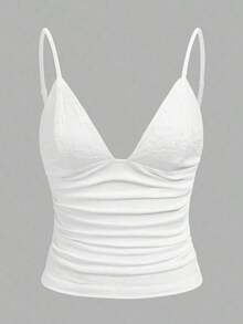 Set de 3 camisetas de mujer con lunares blancos y negros y encaje - Multicolor 7 - Ver 3