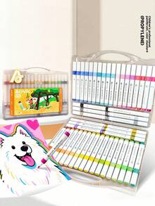 24pcs/36pcs/48pcs Acrylic Paint Pens Suitable For Stone Painting, Ceramics, Wood, Plastic, Calligraphy, Journaling, Hand-Drawn Lettering, Card Making, DIY Crafts, Back To School - View 13