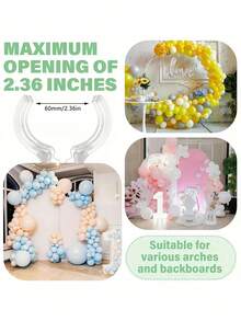 5pcs/1pc Large Balloon Arch Clips - Heavy Duty 3.5 Inch Clear Plastic Spring Clips With Ergonomic Handles And Sturdy Bases, Suitable For Balloon Arch Kits, Birthday Decorations, Crafts, Woodworking, Photography Studios, Craft Supplies - A - View 11