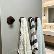 4 móc treo có giác hút tháo rời, giá treo tự dính tái sử dụng, chống thấm nước và bền bỉ, thích hợp cho phòng tắm, nhà bếp, tường kính. - Màu xám kim loại - 4 chiếc - Xem 4