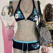 Nuevo conjunto de Bikinis 2025 nuevo de verano, Bikini de playa con abertura - Azul - Ver 1