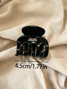4pcs/1pc Women's Medium Black, White, Brown, Black 4.5cm/1.77in Claw-Shaped PC Material Lightweight Plastic Hair Clips, Fashion Versatile High-End Elegant Simple Solid Color Hair Claws, Suitable For Daily Outing, Casual, Party, Commuting, Vacation, Washing Face, Makeup, Matching Clothes, Accessories, Hair Clips - Multicolor - View 2