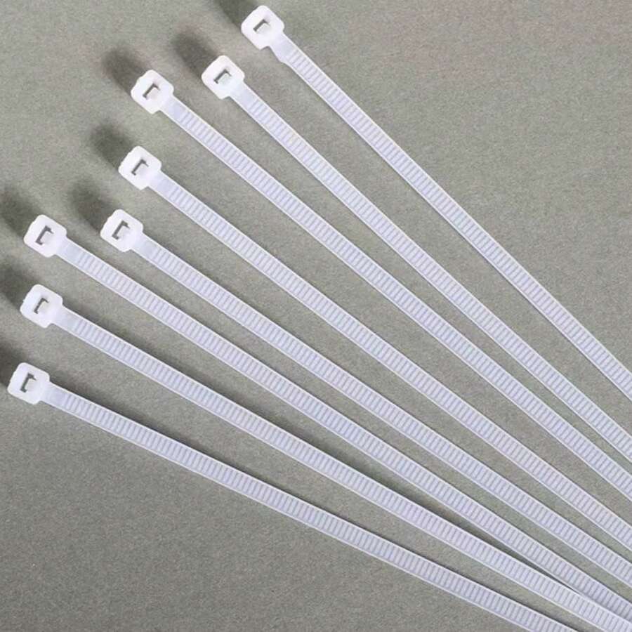 100 Multifunctional Cable Ties, Made Of Durable Nylon Plastic Material, With Wire Fixing Wires, Suitable For Cable Fixing, Gardening And DIY Project Organization, Storage Tools, Computer Cable Organization, And Home Storage Helpers - / - View 1