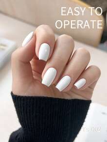 XEIJAYI 1 Bottle 10ml White Gel Nail Polish - Long-Lasting Gloss, High Saturation Shine, Durable Nail Gel, Suitable For Nail Salon DIY Women's Gift - White - View 6