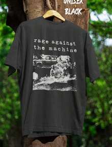1 camiseta de Rage Against The Machine, estilo vintage de banda de rock, estilo retro _ Camiseta RATM 180g 100% algodón - Negro 3 - Ver 7