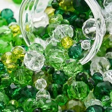 玻璃珠 綠色 刻面圓盤珠 3/4/6/8mm 散珠 用於DIY珠寶 手鍊 項鍊 手工藝, DIY珠寶珠子 - 扁平多面珠子 - 查看 3