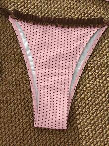 PEPPERMOLLY Women's Sexy & Fashionable 2 Pieces Swimwear, Blue Bikini Set For Summer Beach Vacation - Pinkish Brown - View 6