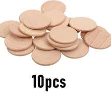 10/20 miếng gỗ sồi, đĩa gỗ, phụ kiện làm trang sức DIY - A - Xem 8