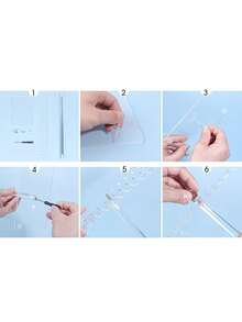 1 hộp trưng bày dây chuyền acrylic, giá đỡ dây chuyền trong suốt, hộp đựng trang sức và vòng tay, giá trưng bày có móc hai mặt, hộp đựng dây buộc tóc. - Nhiều màu - Xem 3