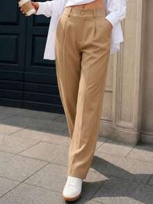 MODA MO, REF: 505 Women's Dress Pants, High Waist, Casual, Sophisticated, Elegant, Modern, Casual, Blogger, Striped, Refined Look, Comfortable, Summer  3.3. - 棕色 - 查看 5