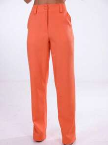 Wide-Leg Pants By Alntaria Risco Calca111114 - Orange - View 2