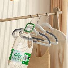 10pcs Non-Slip Hangers, 50pcs Plastic Hangers, Space Saving, Super Non-Slip, 11lbs Load Capacity - Multicolor - View 3