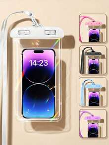 1件通用防水手機袋，防水手機殼，IPX8防水手機袋，適用於游泳、水下、海灘手機防水袋，智慧型手機防水袋，旅行、露營、游泳、夏季、返校 - 升級款 - 查看 2