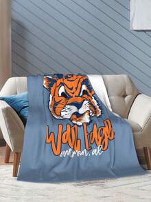 Auburn Merch Tigers Throw Blanket Warm Blankets Breathable Air Conditioner Blanket For Car Classic Outdoor Blankets For Picnic For All Season - 黑色 - 查看 5