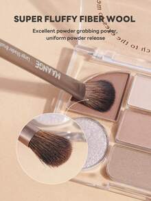 MAANGE 13 piezas Juego de brochas de maquillaje profesional para ojos, hechas de fibras suaves para un fácil transporte, adecuado para maquillaje de viaje - Marrón - Ver 8