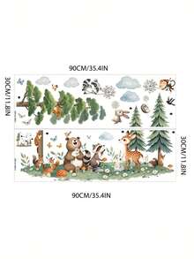 Cartoon Animal, Rainbow Slide, Cloud, Sun Wall Stickers, Suitable For Children's Room, Kindergarten, Self-Adhesive Decorative Wall Decals - Multicolor - View 6