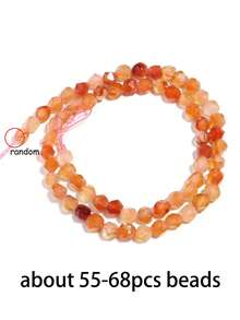 1 Strand Irregular Bead Loose Gemstone Red Coral Prehnite Agate For Holidays Gifts For Jewelry Making Diy Bracelet Earrings Accessories 6 8 10mm - Multicolor - View 43
