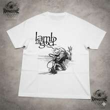 Lamb Of God T-Shirt Groove Metal Heavy Metal T1EE.JPG 100% Cotton Unisex T-Shirt - Premium Casual Comfortable Fit - 白色 - 查看 1