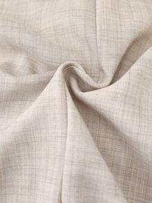Conjunto de 2 piezas de chaqueta de traje y pantalones de cuello alto de un solo botón, estilo casual de negocios, apto para todas las estaciones - Caqui 2 - Ver 4